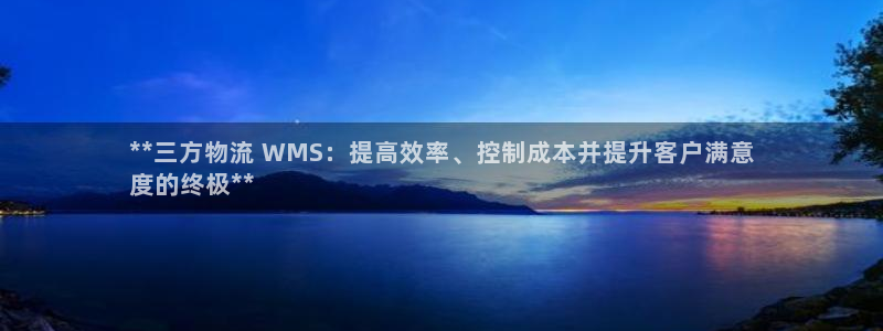 28圈预测网：**三方物流 WMS：